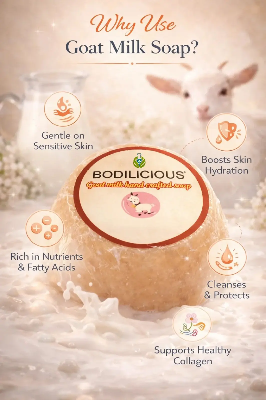 Bodilicious Organic Goat Milk Soap thumbnail 2