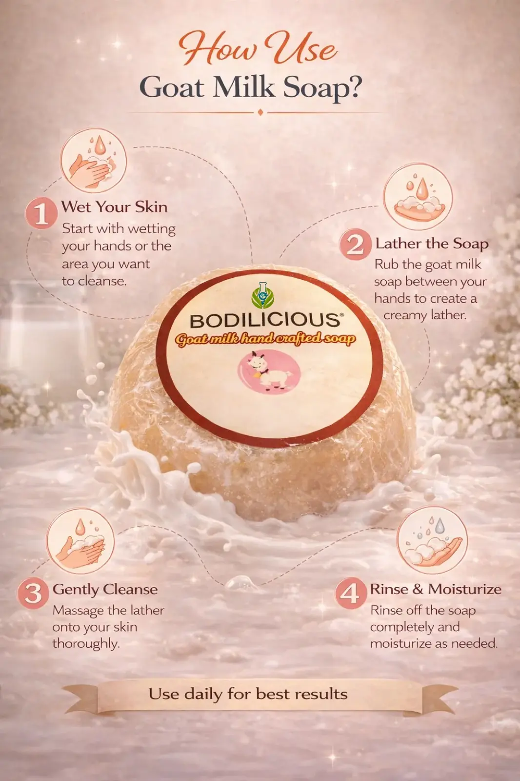 Bodilicious Organic Goat Milk Soap thumbnail 3