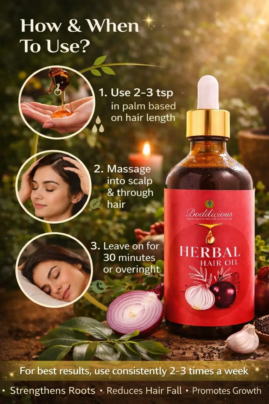 Bodilicious Organic Herbal Hair Oil thumbnail 3