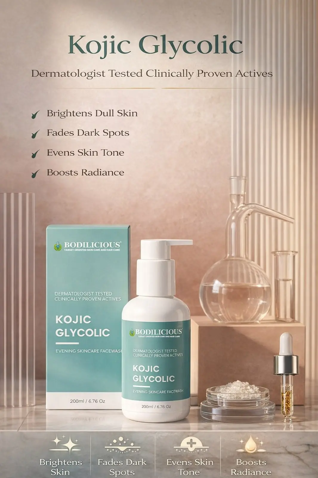 Bodilicious Kojic Glycolic Infused Facewash thumbnail 2