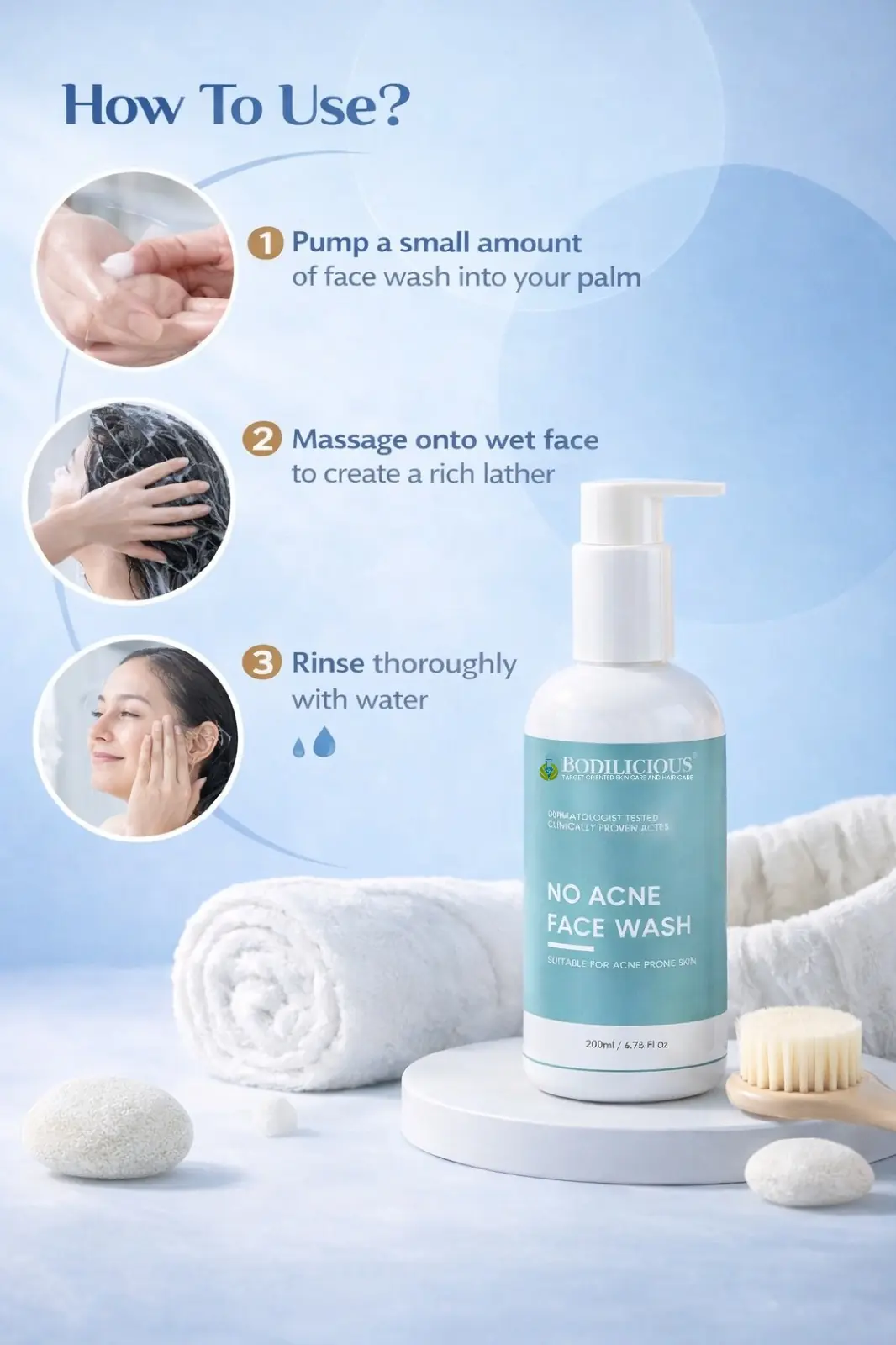 Bodilicious No Acne Face Wash thumbnail 3