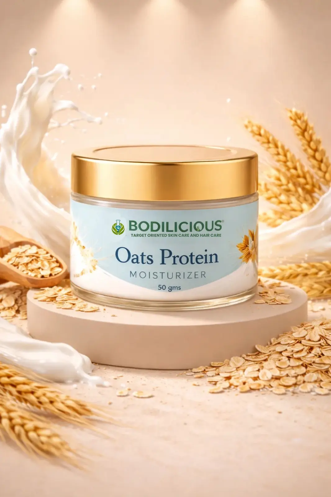 Bodilicious Oats Protein Moisturizer jar for dry skin