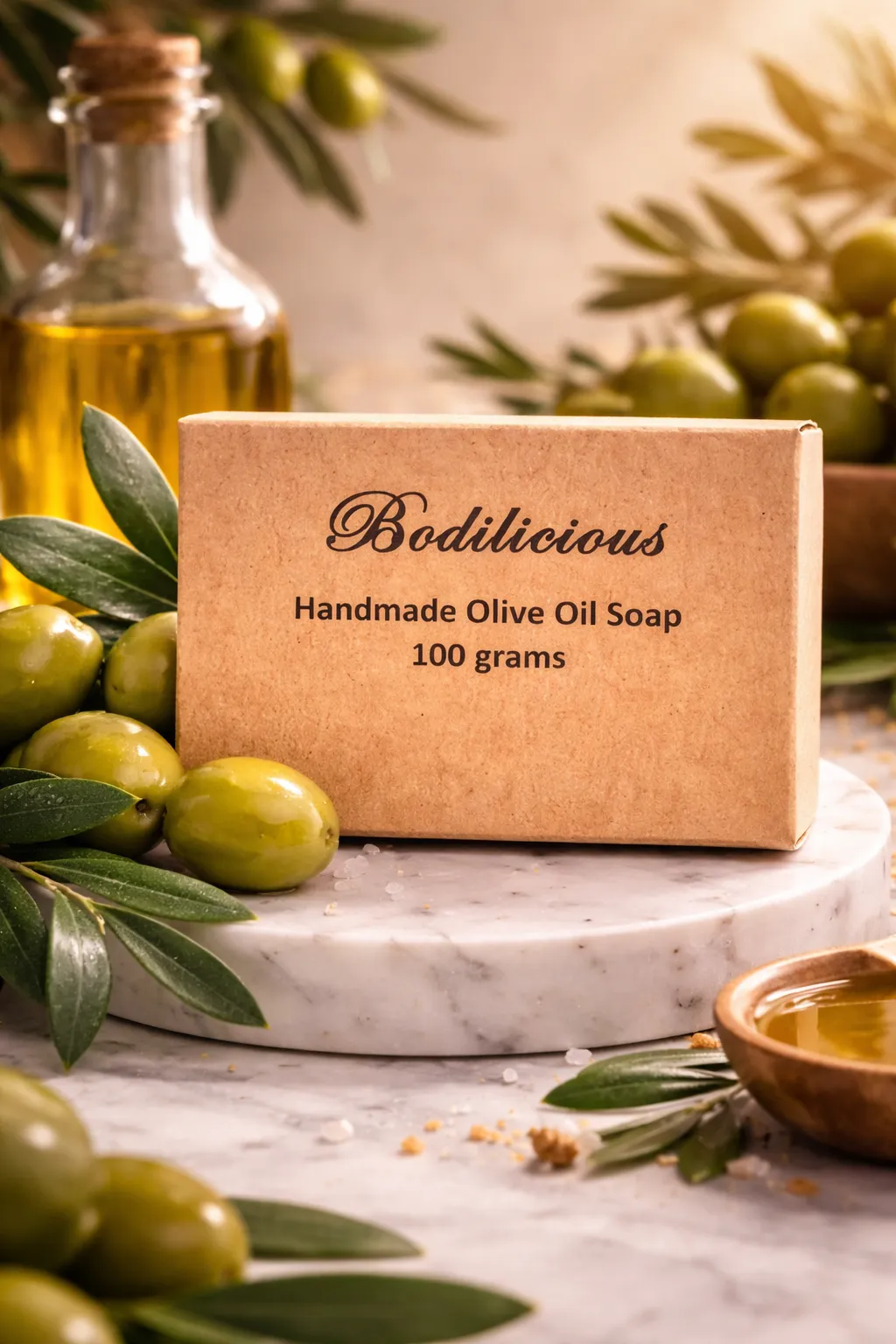 Bodilicious Organic Olive Oil Soap bar for dry skin