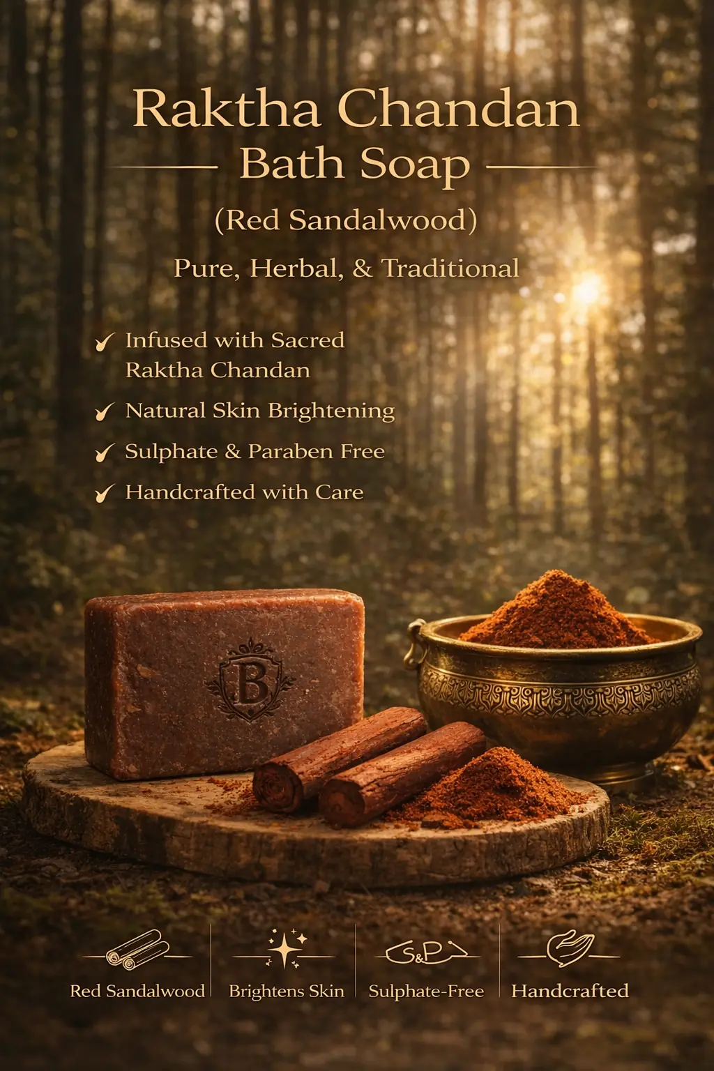 Bodilicious Red Sandalwood Bath Soap thumbnail 2