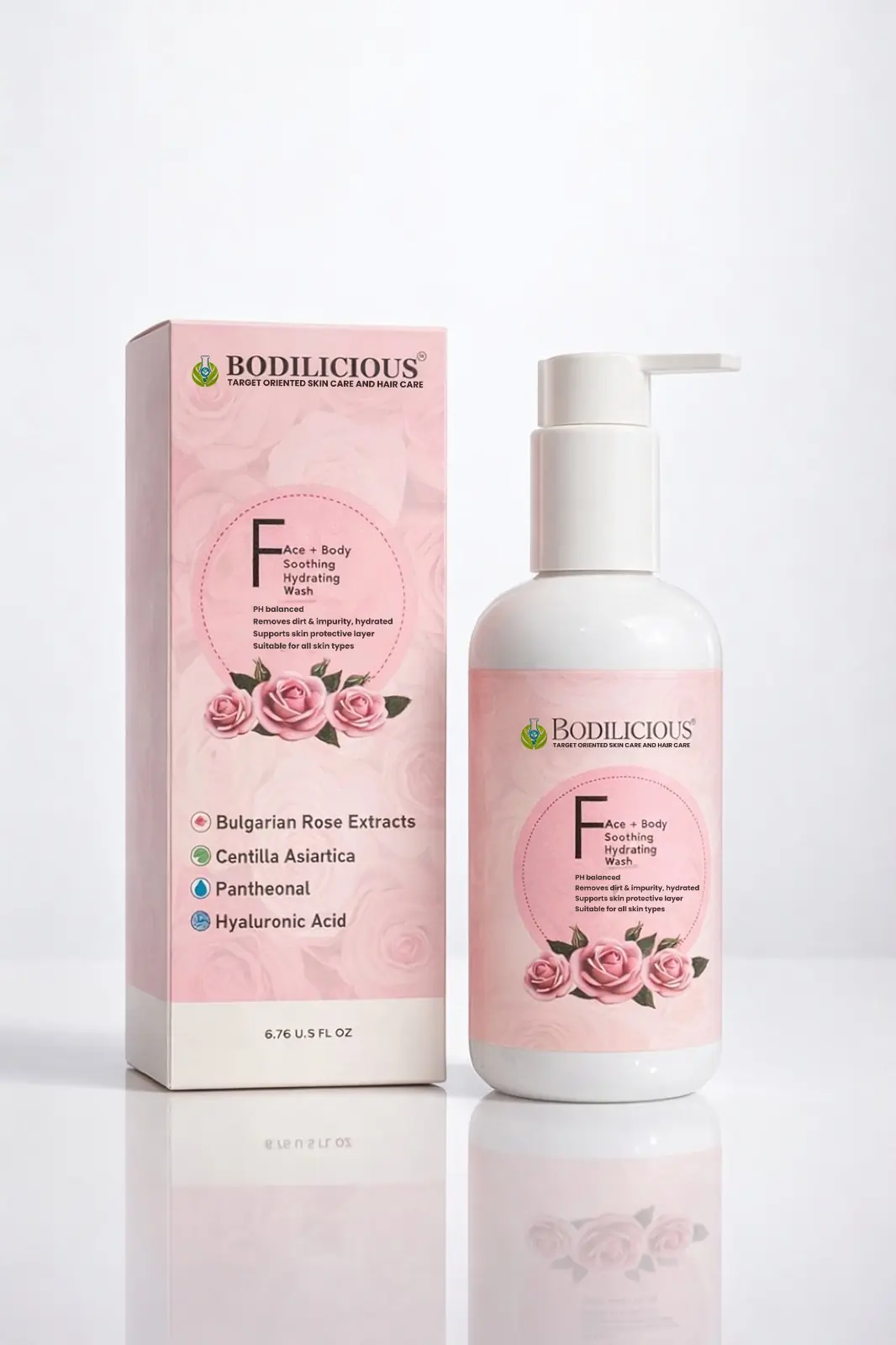 Bodilicious Rose Face and Body Wash thumbnail 4