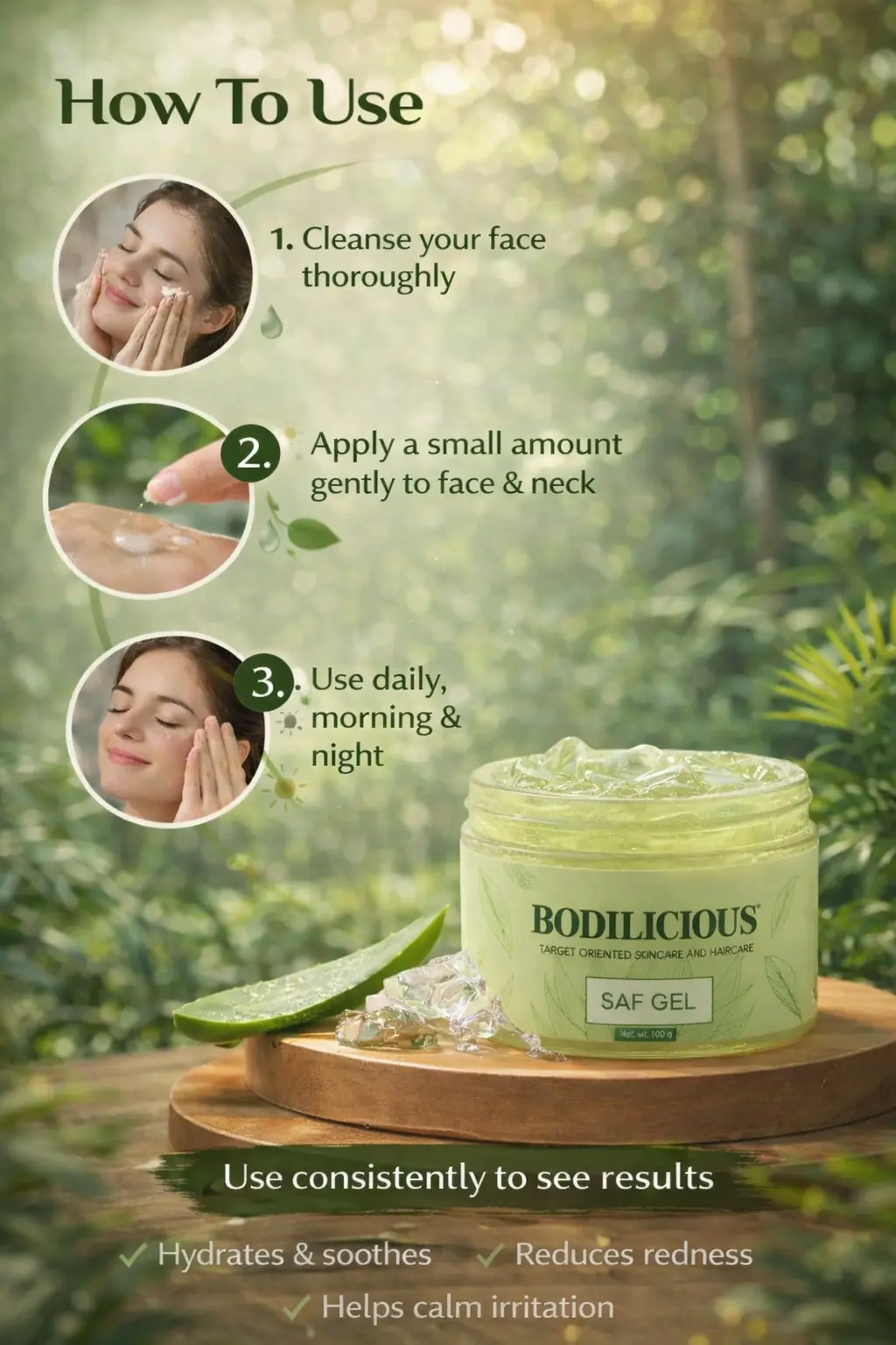 Bodilicious SAF Gel For Glowing Skin thumbnail 3